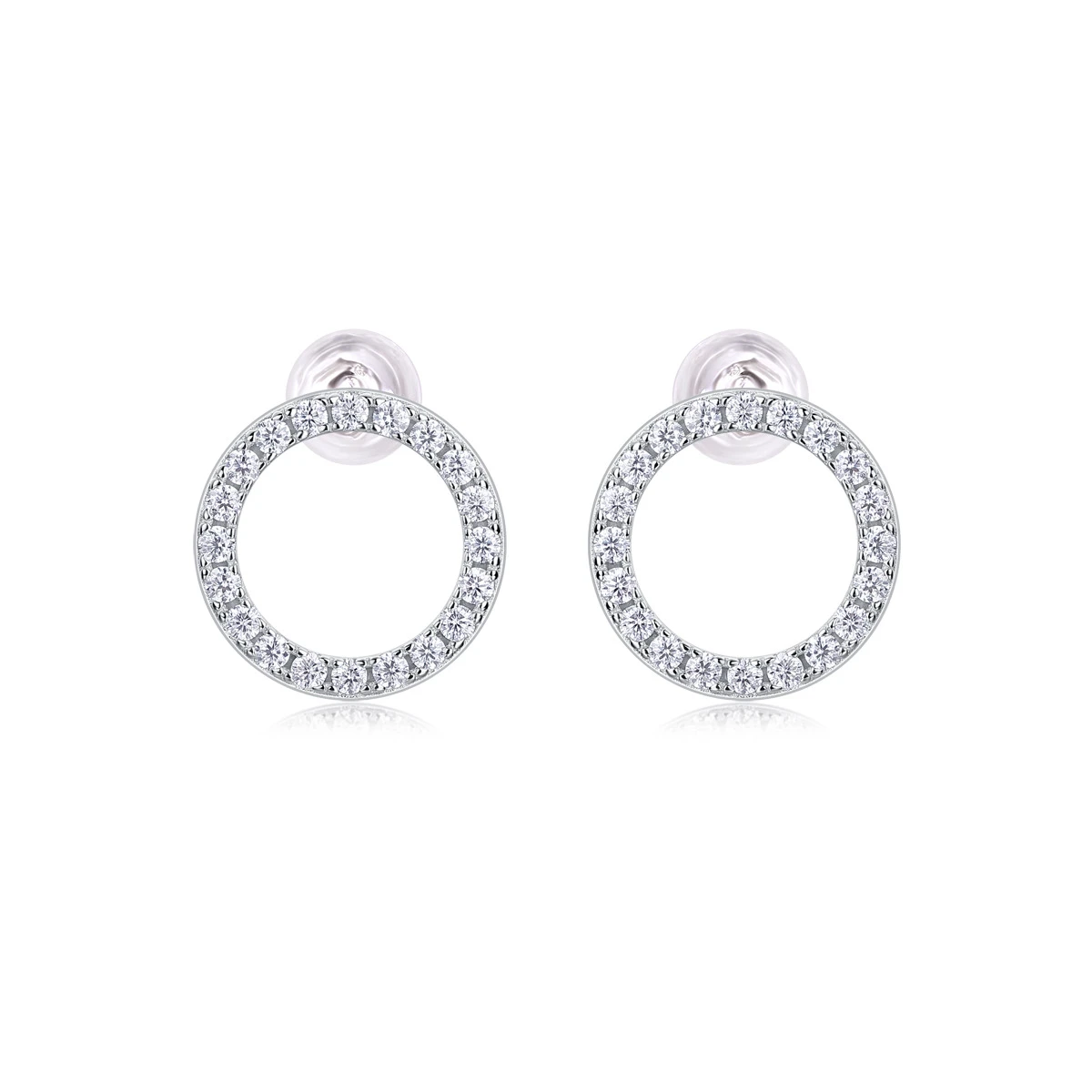 Aurora – Pendientes de moissanita con corte brillante en plata S925