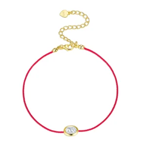 Brillo dorado – Pulsera de moissanita en plata S925 con baño de oro para mujer