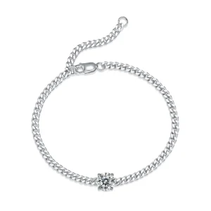 Brillo eterno – Pulsera de moissanita en plata S925 para mujer