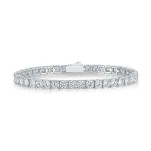 Elegancia pura – Pulsera tipo tenis de moissanita en plata S925 para mujer