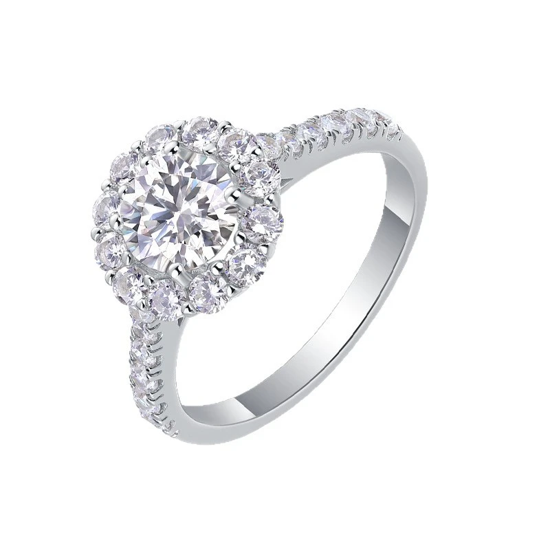 Instante brillante – Anillo de moissanita en plata esterlina para mujer