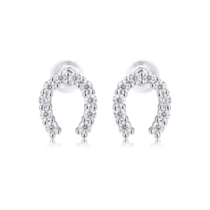 Instante brillante – Pendientes de moissanita en plata esterlina S925