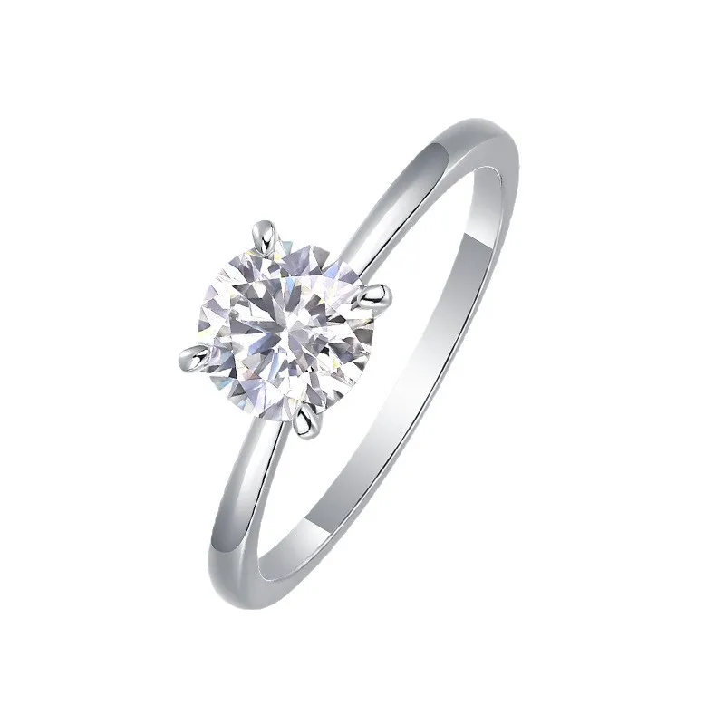 Luz de amor – Anillo de moissanita en plata esterlina S925 para mujer