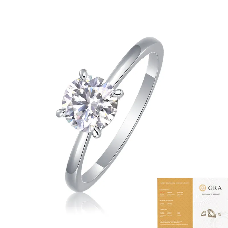 Luz de amor – Anillo de moissanita en plata esterlina S925 para mujer