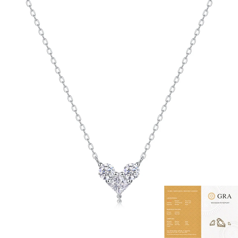 Luz del alma – Collar de moissanita en plata S925 para mujer