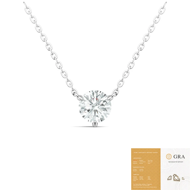 Milagro – Collar con colgante de moissanita elegante en plata S925