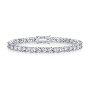Brillo eterno – Pulsera tenis de moissanita 4 mm en plata S925 para mujer