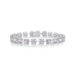 Eterno instante – Pulsera de moissanita 1 quilate de 6.5 mm en plata S925 para mujer