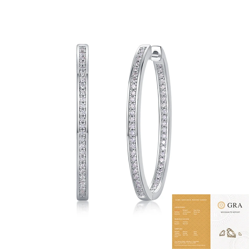 Brillo eterno – Aretes de moissanita en plata S925 para mujer