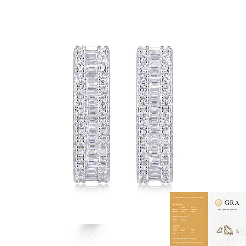 Brillo eterno – Aretes de moissanita en plata S925 para mujer