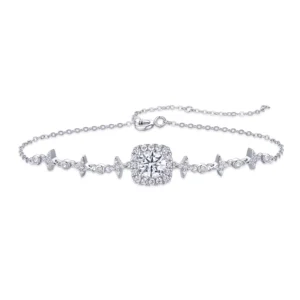 Brillo suave – Pulsera de moissanita estilo ligero en plata S925 para mujer