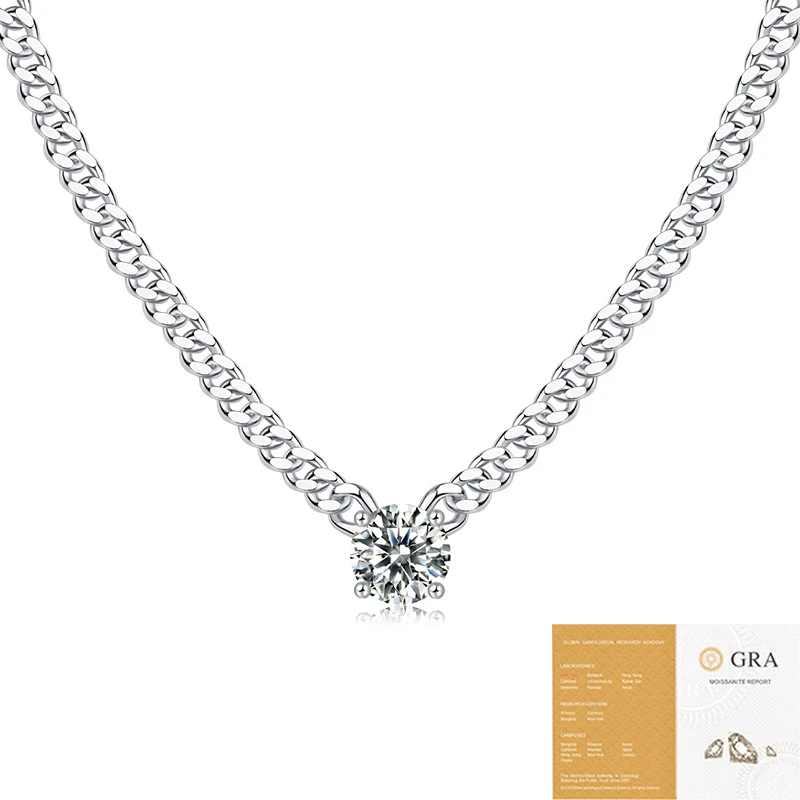 Sueño eterno – Collar con moissanita brillante en plata esterlina S925