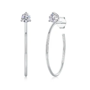 Brisa suave – Aros de moissanita en plata S925, regalo ideal de aniversario