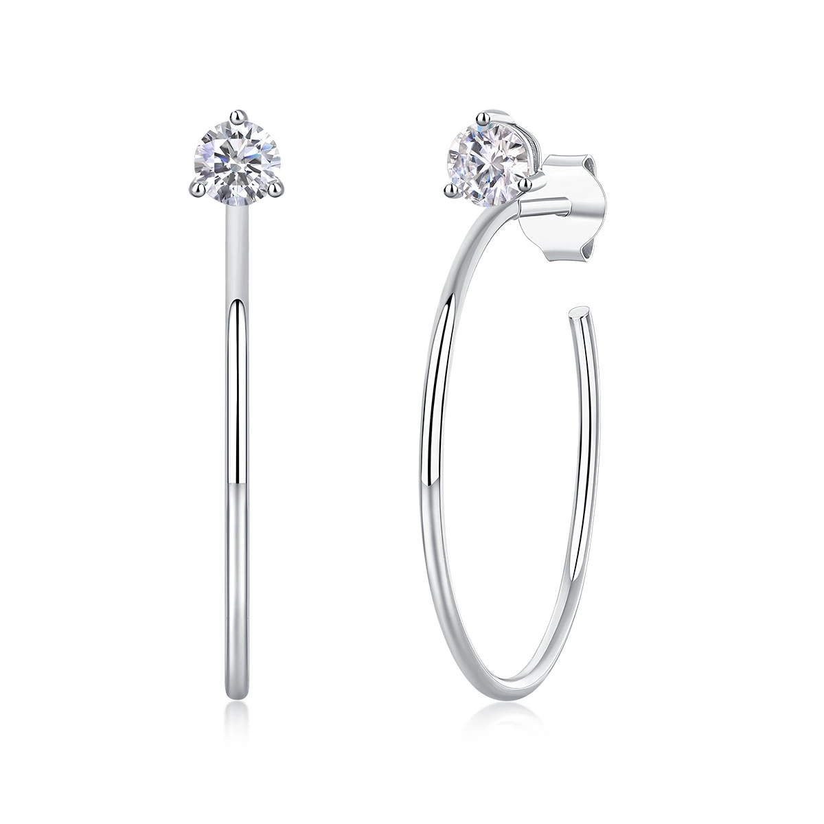 Brisa suave – Aros de moissanita en plata S925, regalo ideal de aniversario