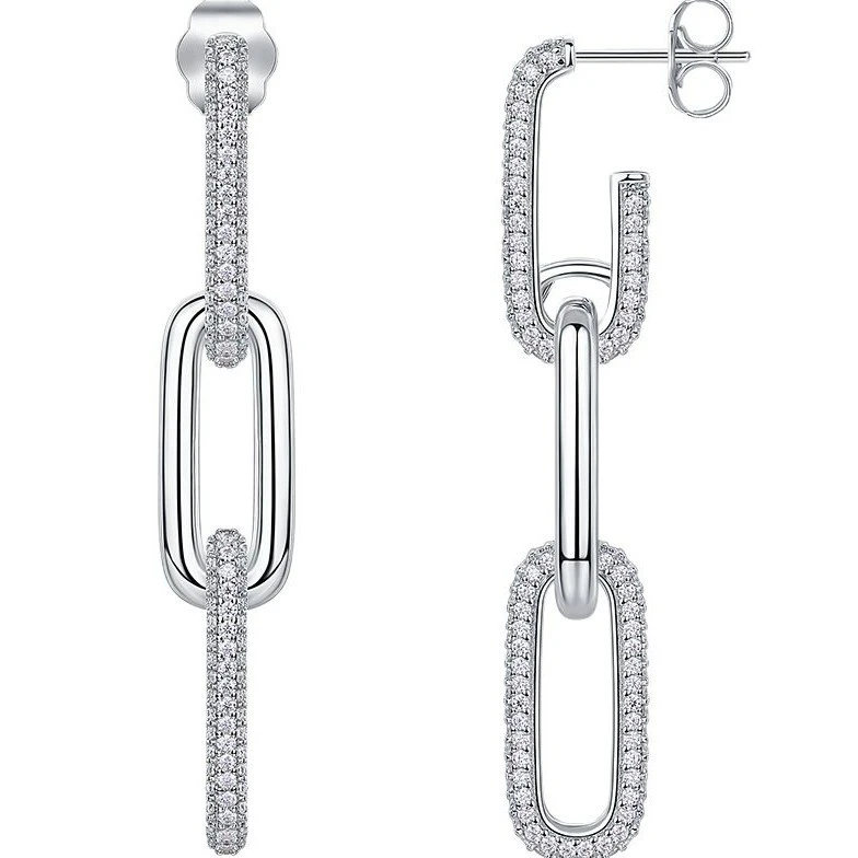 Encanto puro – Aros de moissanita en plata S925 ideales como regalo de aniversario