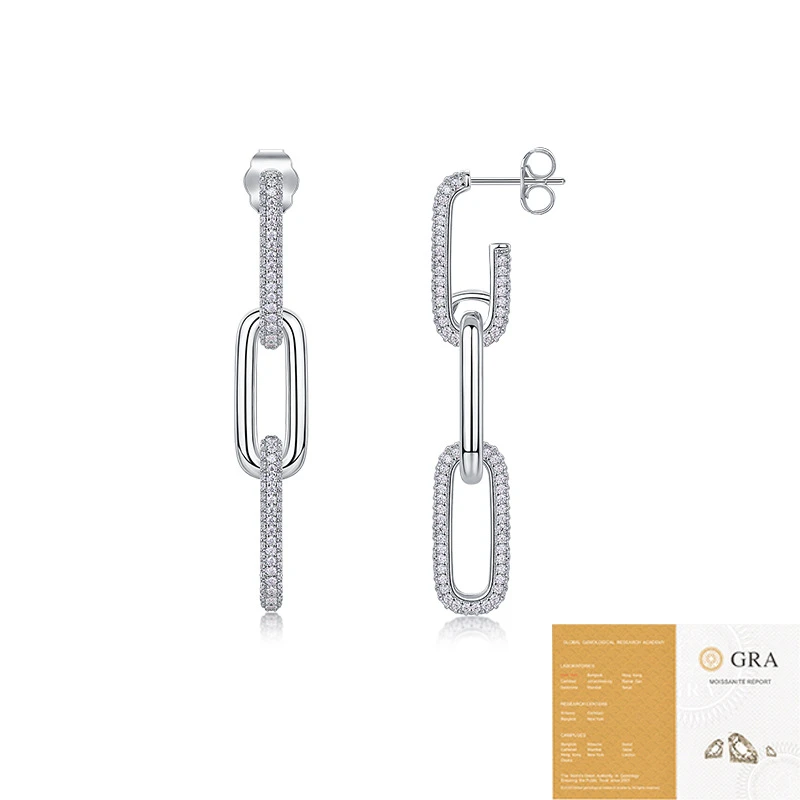 Encanto puro – Aros de moissanita en plata S925 ideales como regalo de aniversario