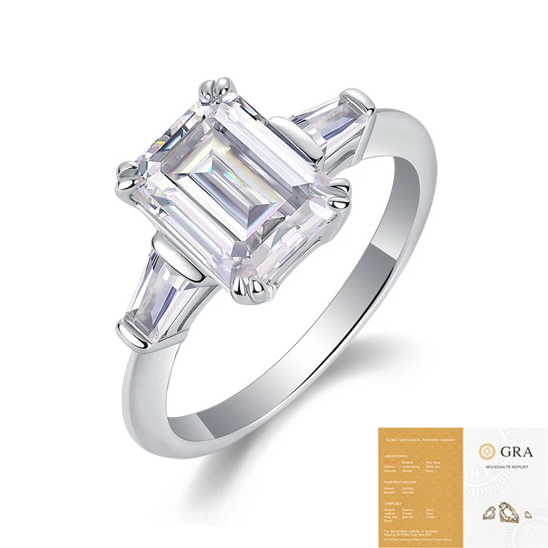 Belleza infinita – Anillo de moissanita en plata S925 para cumpleaños