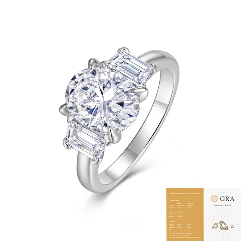 Reflejo eterno – Anillo de moissanita S925 para aniversario de boda