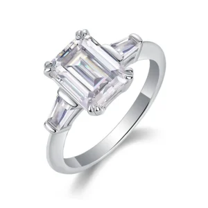 Belleza infinita – Anillo de moissanita en plata S925 para cumpleaños